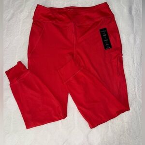 Bebe Scarlet Red Jogger Leggings Size Large NWT
